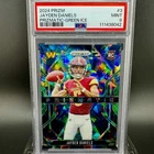 2024 PANINI PRIZM PRIZMATIC GREEN ICE #3 JAYDEN DANIELS ROOKIE RC PSA 9