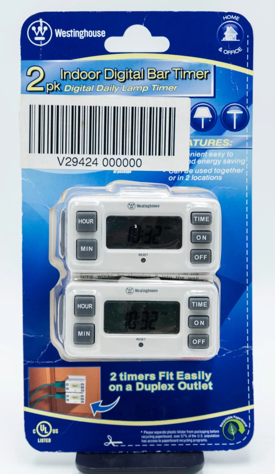 Westinghouse 2Pk Indoor Digital Bar Timer Model # TM213