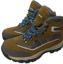 Hi-Tec Waterproof Skamania Hiking Boots Shoes Brown Womens Sz 9 M Hitec Suede