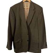 Oscar De La Renta Menswear Houndstooth 2 Button Suit Jacket Blazer Wool sz 42L