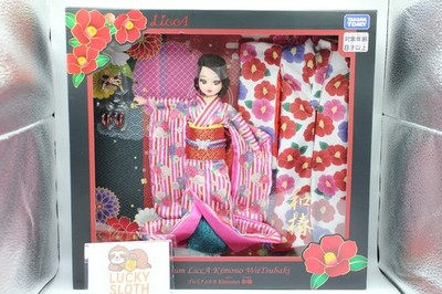 Licca-chan Premium Kimono Puppe ''Watsubaki'' Takara Tomy Mall Exklusiv Neu