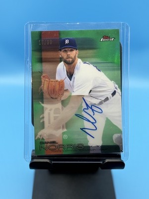2016 Topps Finest Autographs Daniel Norris FA-DN Green /99 On Card  Auto