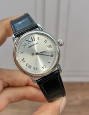 MONTBLANC Meisterstuck 7042 Quartz Stainless Steel Black Strap 36mm Men’s Watch