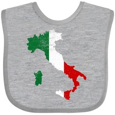 Inktastic Italian Map Flag Baby Bib Italy Distressed Italia Bologna Florence