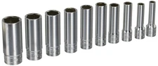 KTC (Kyoto Machine Tools) 9.5mm (3/8 inch) Deep Socket Set, 10-Piece Set, TB3L10