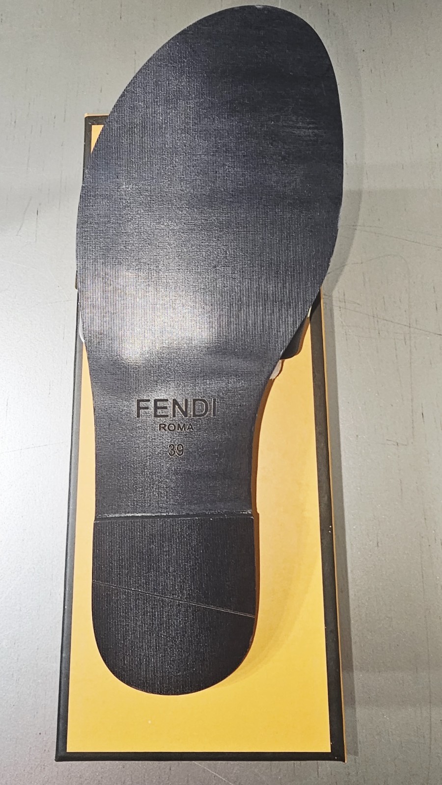 Fendi Vitello Womens  Slide Sandals. Black color Size 9 thumbnail 5