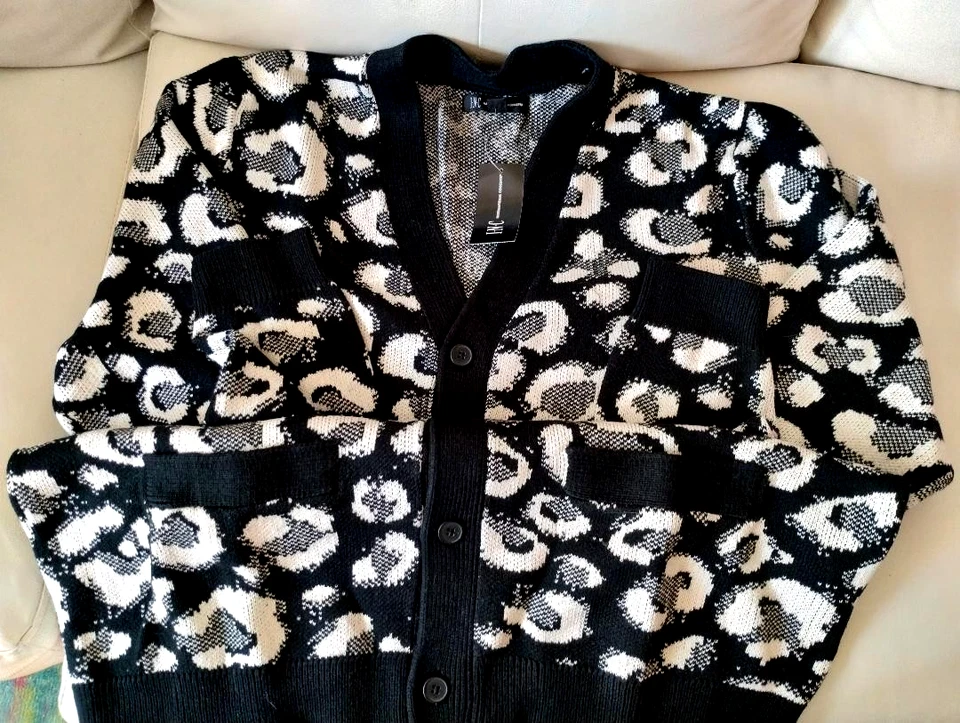 I.N.C. International Concepts Men's Black & White Cardigan Sweater-SZ XL (New)!! - Image 3 of 4