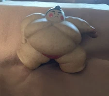 Japanese Sumo Shikiri Wrestler Doll Vintage
