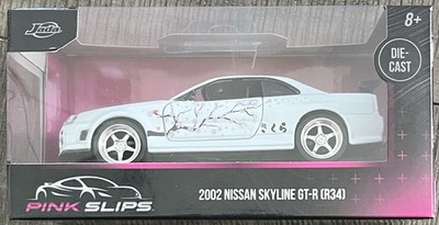 Jada Pink Slips 2002 NISSAN SKYLINE GT-R (R34) 1:32 Scale White