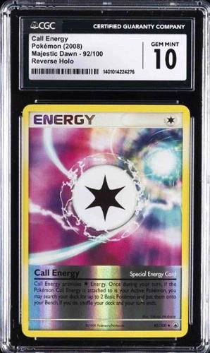 2008 Pokemon Majestic Dawn 92/100 Reverse Holo Call Energy CGC 10 Gem Mint