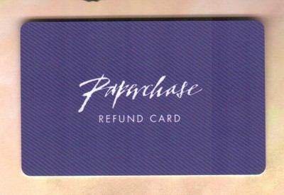 PAPERCHASE ( UK ) Refund Card, Collectible Gift Card ( $0 )