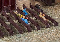 Faller 180989 7 Church Pews 1:87 H0 Gauge # NEW In OVP #