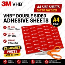 3M VHB Double Sided Tape Sheet Heavy Duty Sticky Pads Adhesive 100mm 200mm A4