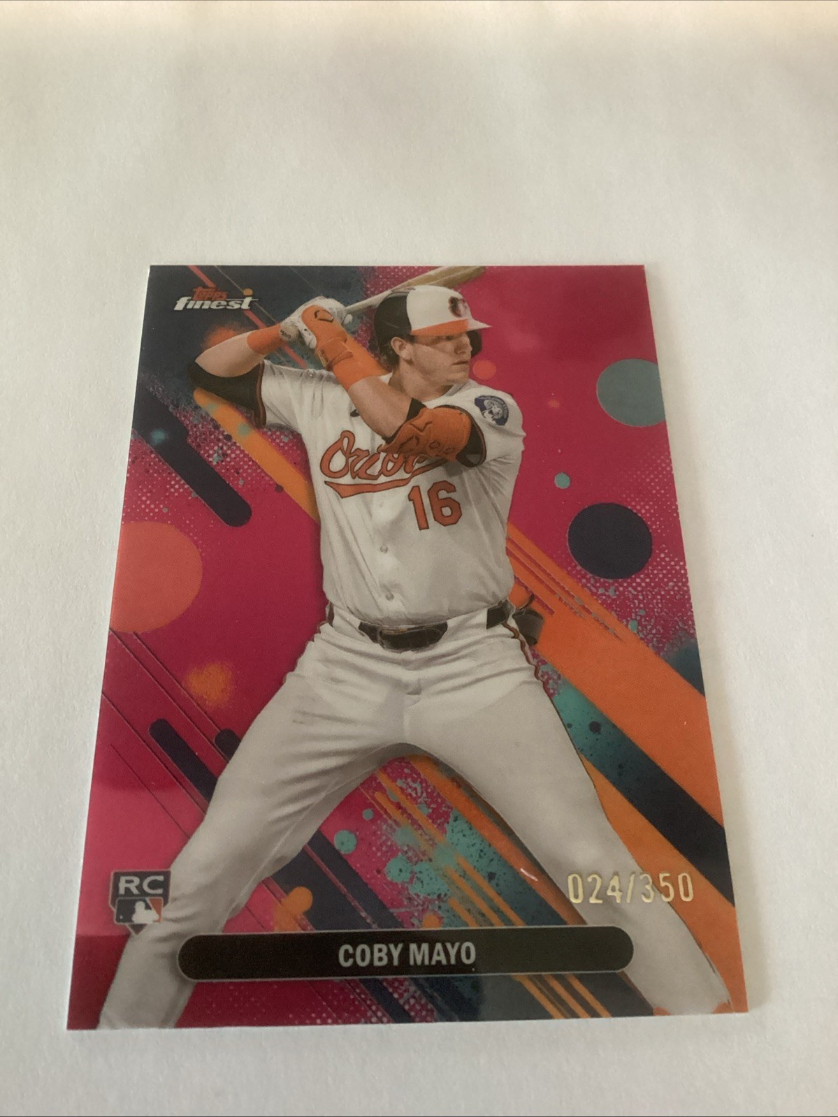 2025 Coby Mayo Topps Finest Magenta Refractor /350 Common - Orioles #26 (RC)🔥🔥
