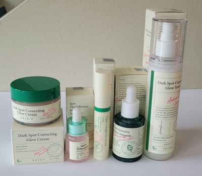 AXIS-Y Complete Glass Skin Glow Set 5 Full Size Products Dark Spot Toner Cream
