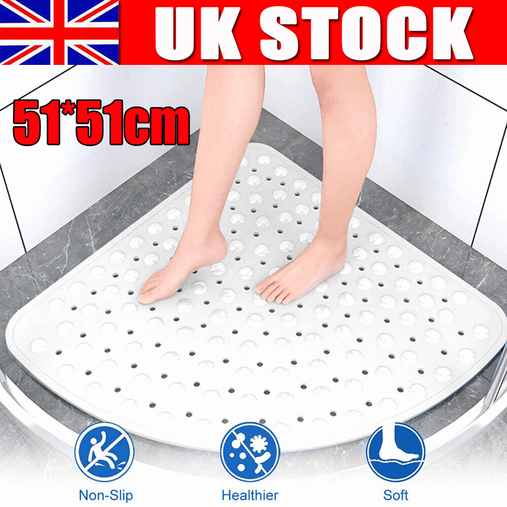 Shower Mat Non Slip Sector Rubber Corner Bath Mat Anti Mould Quadrant