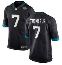 All Sizes Men's Brian Thomas Jr. All Stitched Jersey Black/Teal/White