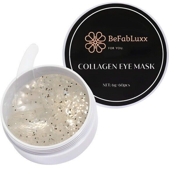 60 Pcs Anti-Aging Gel Eye Mask with Collagen & Hyaluronic Acid for Dark Circles & Wrinkles