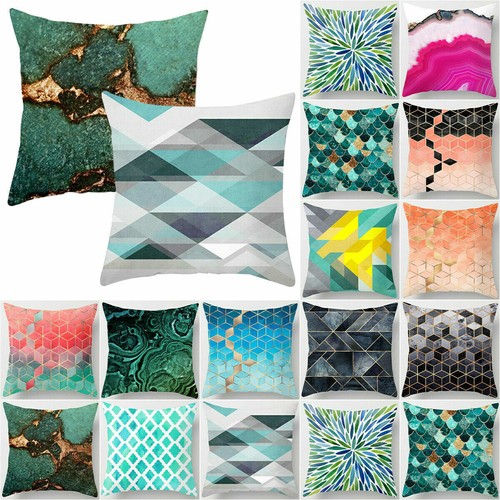 Geometric Printed Pillow Cases Square Cushion Cover Throw Waist Sofa Home Decor - Picture 7 of 136