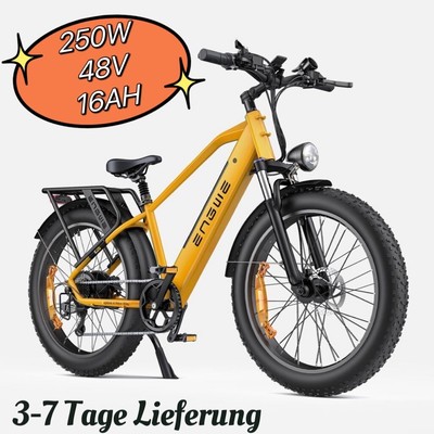 26 Zoll Elektrofahrrad,48V Fat Tire EBike 16Ah E-Mountainbike 100KM ENGWE E26