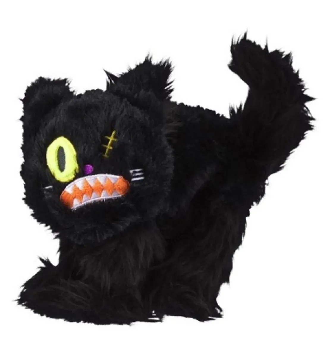 BARK One-Eyed Scaredy Cat Dog Toy Plush Squeaks Halloween Howl