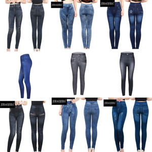 plus size denim look leggings