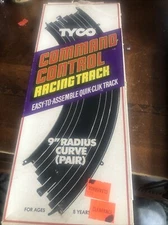 Nos Tyco Command Control Racing Track # 6433- 9" Radius Curve 2 Pack Slot Cars