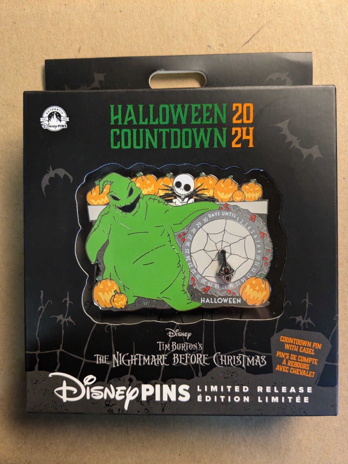 Disney Oogie Boogie Halloween 2024 Countdown Jumbo Pin Limited Release Free Ship