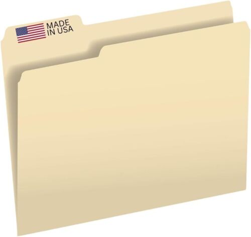 Assorted 1/3 Cut Tab Manila File Folders - 500 Bulk Pack for Easy Organization - Picture 3 of 11