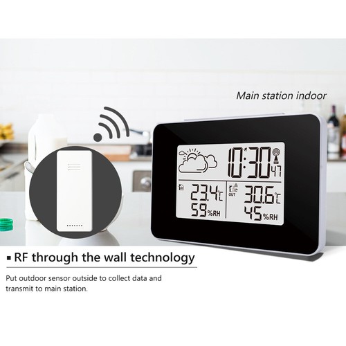 Digital LCD Indoor Outdoor Weather Station Clock Calendar Thermometer Wireless - Picture 23 of 31