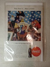 "Easy does it ...Have a Coke,,10x7, Coca Cola advertizing, back cover of NAT GEO