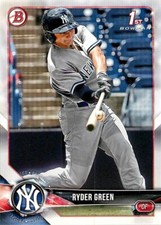 2018 Bowman Draft #BD84 Ryder Green YANKEES