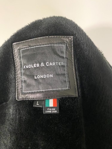 Knoles & Carter Lamb Skin Removable Lining Leather Jacket ~ Men's L / Black - Picture 12 of 13