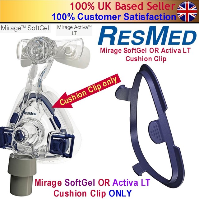 ResMed Mirage Activa LT / Soft GEL CPAP Headgear Cushion Clip Sleep