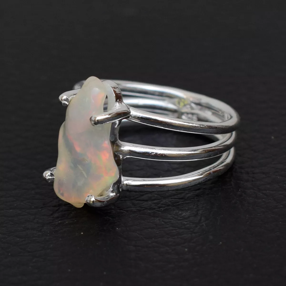 Raw opal 2024 wedding ring