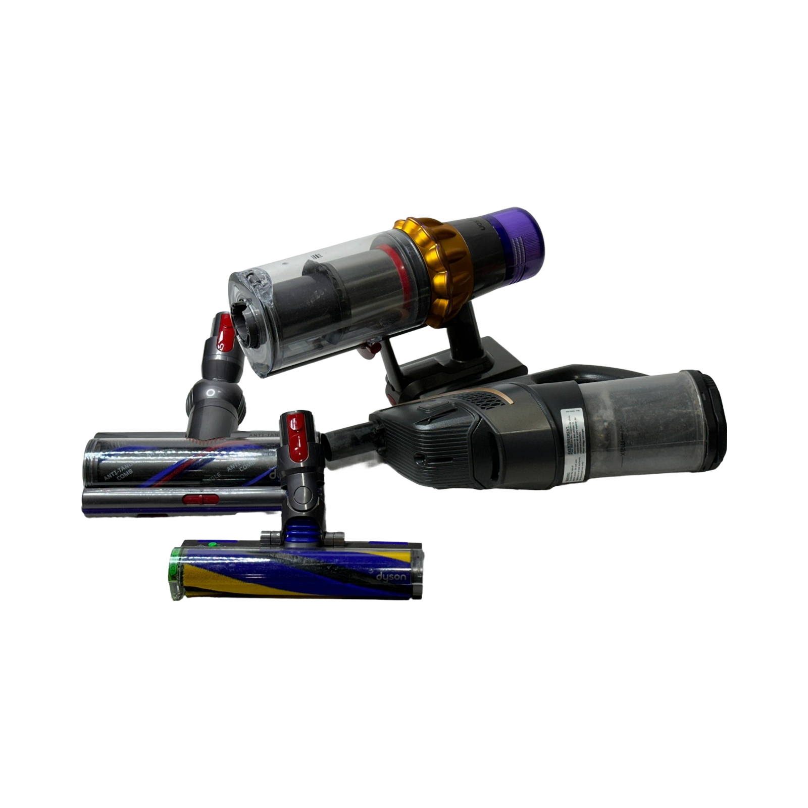 Lot of 2 Dyson SV22 V15 & Miele Triflex HX1 Pro Detect Cordless Stick