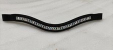 3 row Multi Clear Crystal Stylish Browband Made on Genuine Leather For Horses.