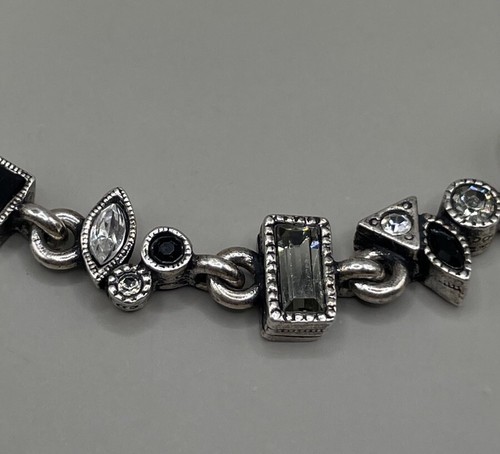 Patricia Locke USA Women’s Bracelet Silver Plated Swarovski Crystals 7.75” - Picture 5 of 10