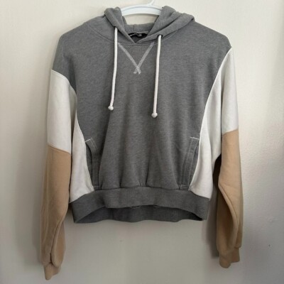Abercrombie & Fitch Color Block Crop Hooded Sweatshirt Size XS 