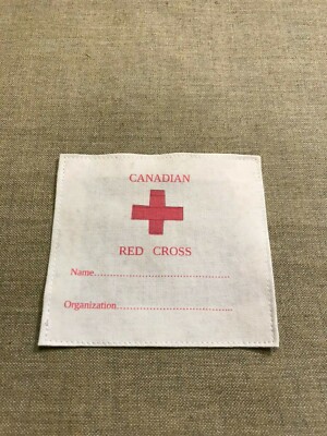 WWI Canadian Red Cross Comfort Ditty Bag Label Army, Navy