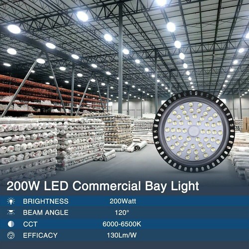 UFO LED Iluminación de nave 50W-500W Industrial High Bay Lámpara de nave Blanco frío - Imagen 31 de 269