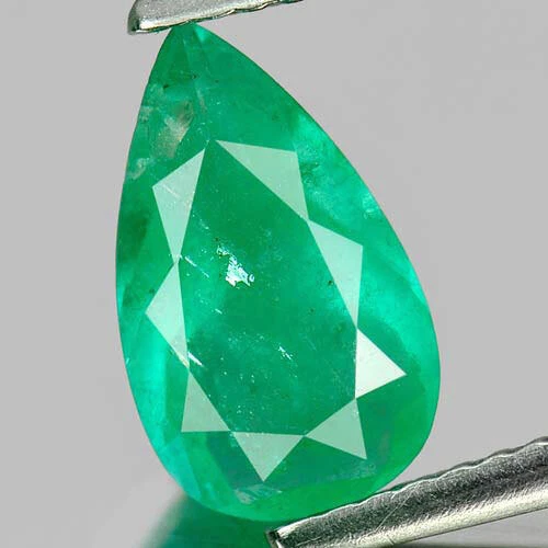 Green Emerald 1.28 Ct. Pear Shape 10.7 x 6.5 Mm. Natural Gemstone From Columbia - Image 2 of 4