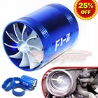 For FORD Supercharger COLD AIR INTAKE TURBO DUAL Gas Fuel Saver Fan BL 2.5-3.0"