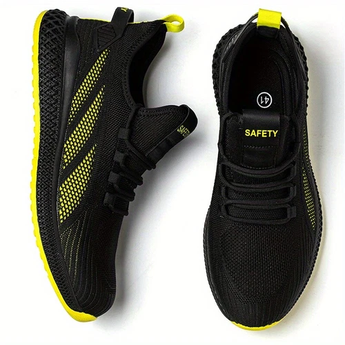 Men's Work Safety Shoes Steel Toe Breathable Industrial Construction Sneakers - Picture 9 of 12