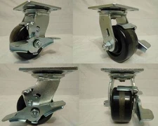 4" x 2" Swivel Casters Phenolic Wheel w/ Brake(4) 800lb each Tool Box