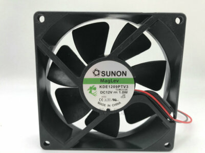  SUNON 9025 9CM KDE1209PTV3 12V 1.0W 2-wire chassis mute cooling fan