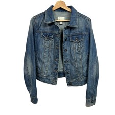 Stylus Denim Jean Jacket Medium Wash Womens Size Medium Cotton Trucker Boyfriend