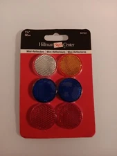 Mini Reflectors Hillman Sign Center Self Adhesive (6) Safety Bike Traffic 