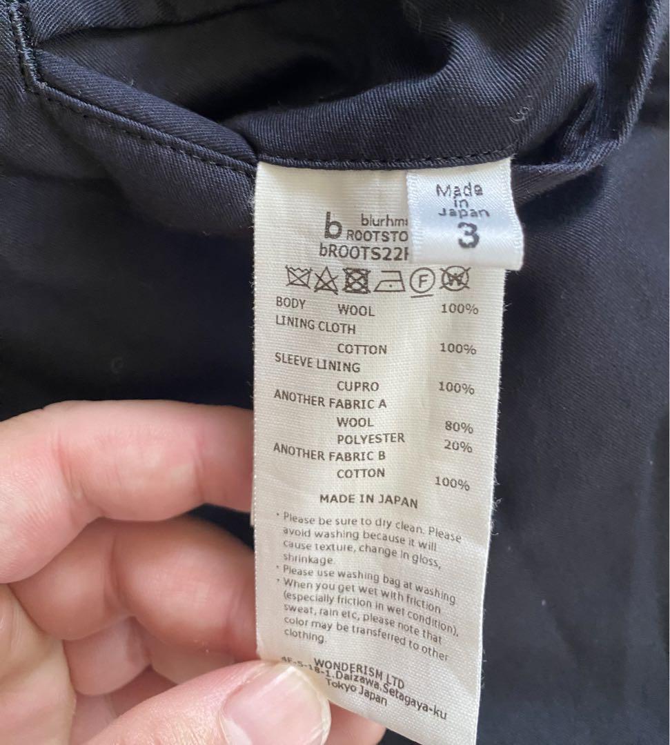 Blurhms Wool Melton Duffle Coat SG Size 3 Dark Navy Mid Blurhms Wool Melton Duffle Coat SG Size 3 Dark Navy Mid