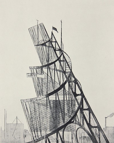 TATLIN TOWER 3RD MODEL CONSTRUCTIVE ART GICLEE PRINT FINE CANVAS - Picture 2 of 4
